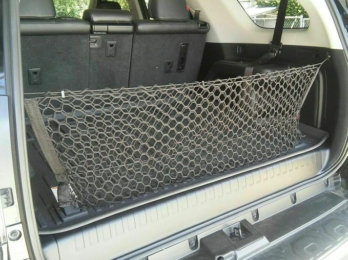 Rear Trunk Organizer Cargo Net for TOYOTA 4RUNNER (3 ROW MODEL) 2010-2024–Envelope Style Cargo Net for SUV–Premium Mesh Car Vehicle Carrier Storage–Compatible with TOYOTA 4RUNNER 3 ROW