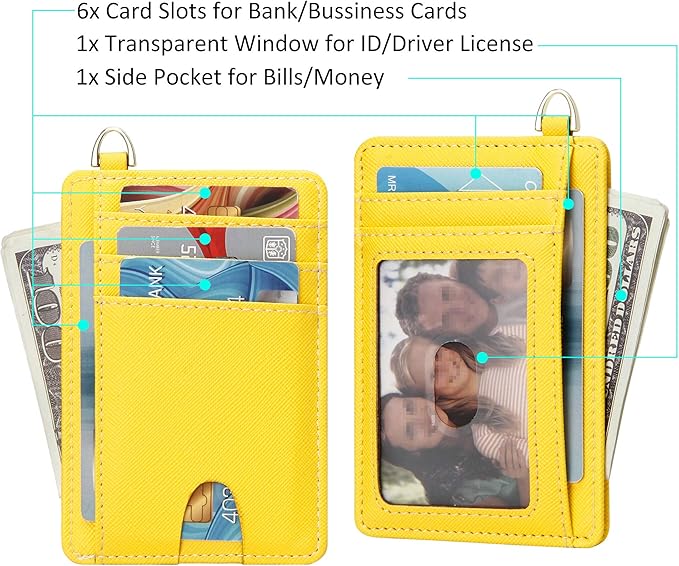 GEEAD Slim Minimalist Front Pocket RFID Blocking Card Holder Wallets for Men & Women