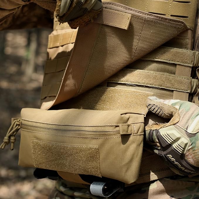 WYNEX Tactical Dump Drop Pouch, Dangler Pouch Utility Tool Pack Sub Abdominal Carrying Bag EDC Pocket Organizer Accessories for Plate Carrier Chest Rig