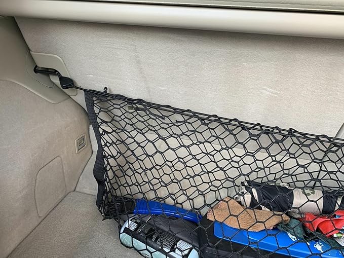 Rear Trunk Organizer Cargo Net for Acura RDX 2007–2025 – Envelope Style Cargo Net for SUV – Premium Mesh Elastic Car Trunk Organizer Vehicle Carrier Storage – Compatible with Acura RDX