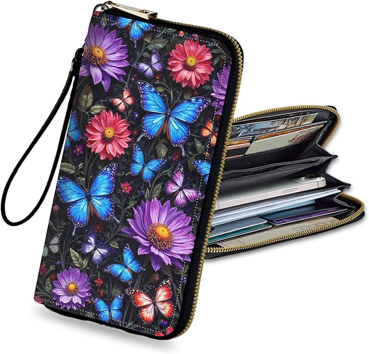 Wristlet Wallet for Women, RFID Blocking Phone Wallet, Large Capacity Zip Around Clutch, Fits iPhone 15 Pro Max, Travel Organizer Purse