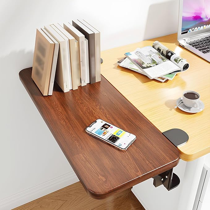 Ergonomics Desk Extender Tray Wooden Desk Extender, Large Size Foldable Keyboard Drawer Tray Can Be Used As Armrests Shelves Desktop Extensions for Home and Office(70 * 25cm)