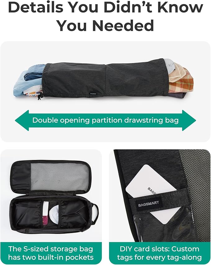 BAGSMART 6 Set /4 Set/2 Set Compression Packing Cubes for Travel, Lightweight Luggage Organizer Bags, Durable Space Saver Bags Travel Essentials