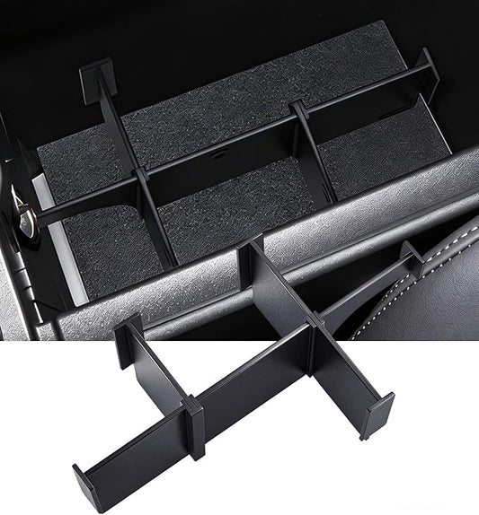 Center Console Dividers Organizer Compatible with Toyota RAV4 2026, Interior Accessories Armrest Box Insert Storage Dividers for 2026 RAV 4, Black