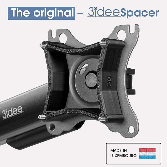 3IDEE Universal VESA Spacer - 30mm Distance - Monitor Mount Adapter 75x75 mm - Compatible with Many Monitors (Samsung Odyssey G5 Monitor & More) (75x75mm)