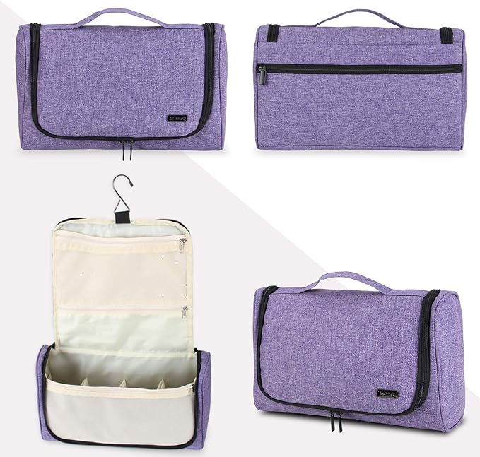 Teamoy Travel Storage Bag Compatible with Dyson Airwrap Styler, Portable Travel Organizer for Airwrap Styler and Attachments, Purple