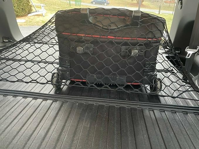 Rear Trunk Organizer Cargo Net for Honda Pilot 2016-2026 – Floor Style Cargo Net for SUV – Premium Mesh Elastic Car Trunk Organizer Vehicle Carrier Storage – Compatible with Pilot