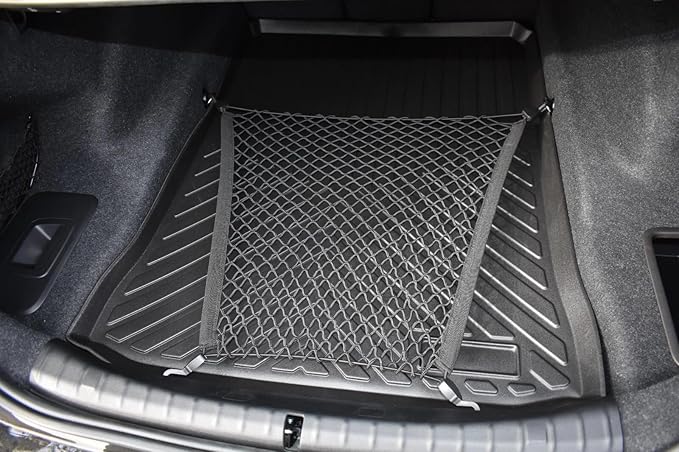 Trunk Organizer Cargo Net for BMW 5-Series 1999-2023 – Floor Style Cargo Net for Sedan – Premium Mesh Car Trunk Organizer Vehicle Carrier Storage – Compatible with BMW 5-Series