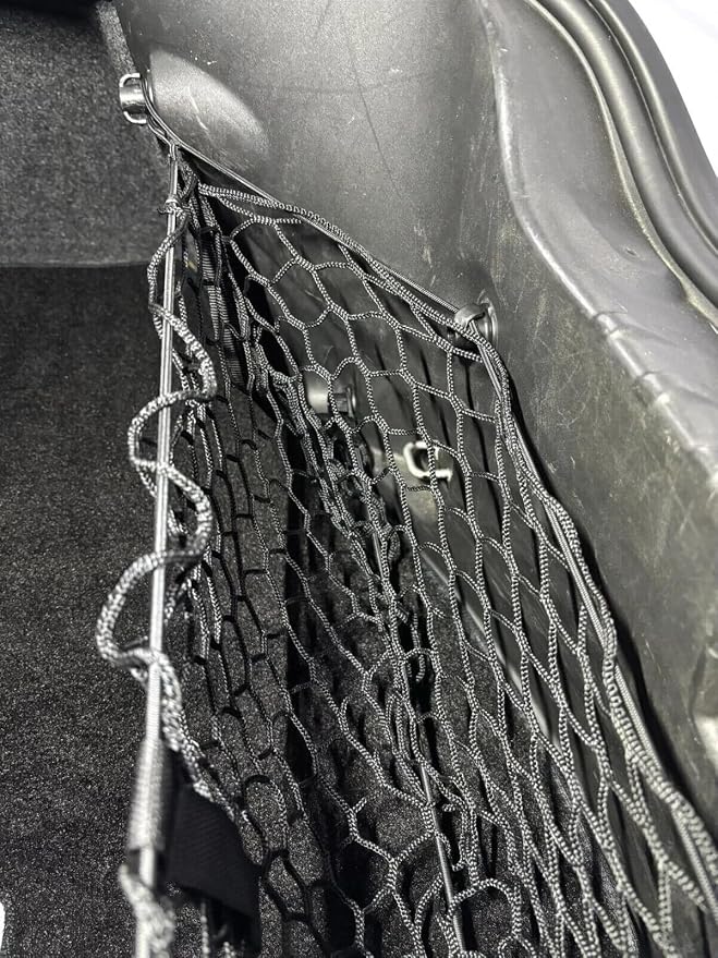 Rear Trunk Organizer Cargo Net for Chevrolet Camaro 2010–2015 – Envelope Style Black Cargo Net for Coupe – Premium Mesh Elastic Car Trunk Organizer – Compatible with Chevy Camaro