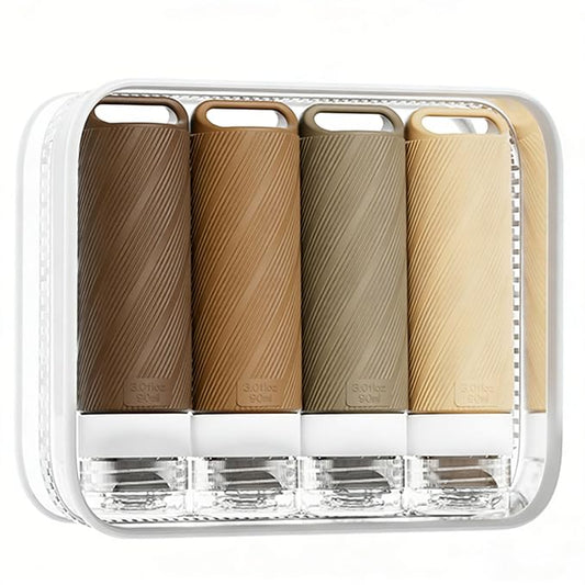 5 packs of toiletries travel bottles, TSA Approval silicone travel containers, leak proof refillable shampoo and conditioner are essential for travel, fitness, business trips, office use(coffee)
