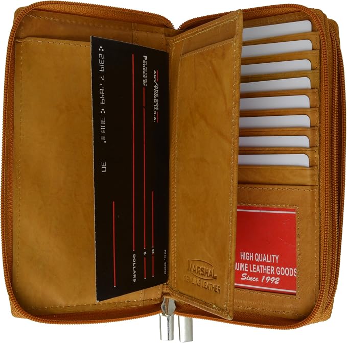 Marshal Genuine Leather Ladies Standard Wallet #4575CF Tan