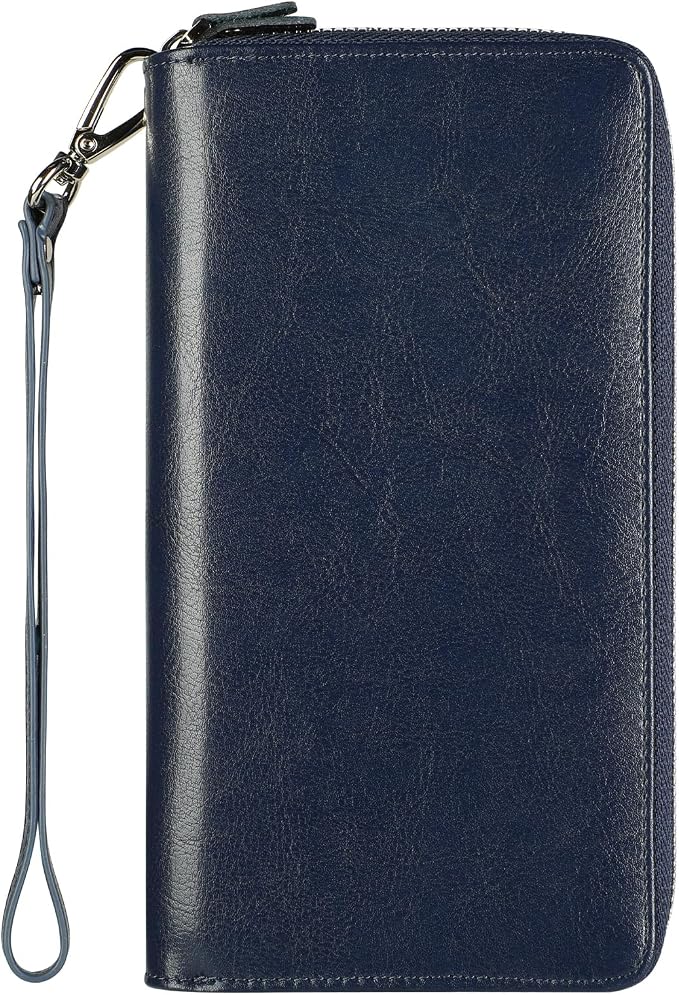 Lavemi Small Compact Women Wallet RFID Blocking Genuine Leather Bifold Purse with ID Windows