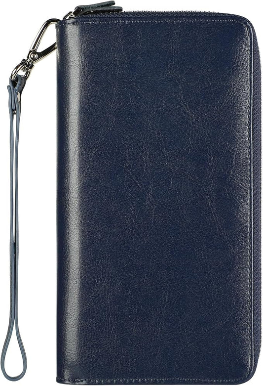 Lavemi Small Compact Women Wallet RFID Blocking Genuine Leather Bifold Purse with ID Windows