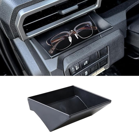 Center Console Organizer Air Vent Storage Box Compatible with 2024 2025 2026 Toyota Tacoma 4th Gen Interior Accessories Driver Air Outlet Insert Tray, Sunglass Holder Coin Key Card Case, Black