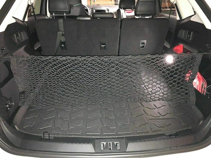 Rear Trunk Organizer Cargo Net for Ford Edge 2009-2024 / Lincoln MKX 2009-2018 – Envelope Style Cargo Net for SUV – Premium Mesh Elastic Car Trunk Organizer – Compatible with Edge MKX