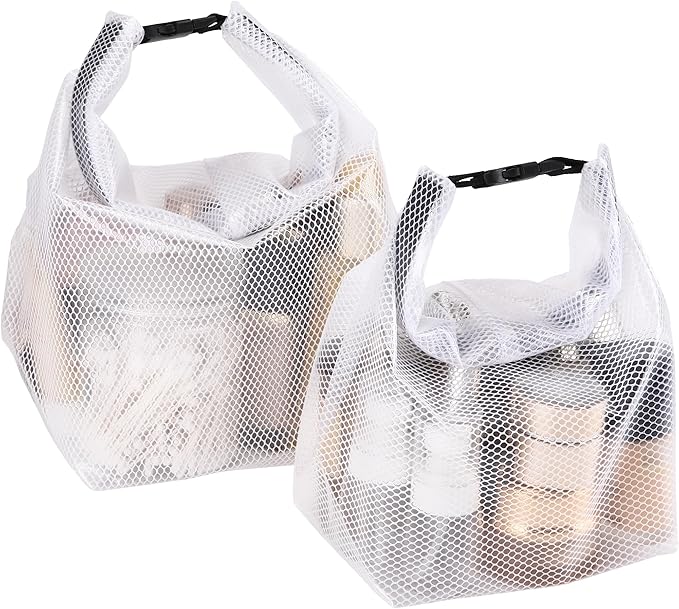 Sea Team 2-Pack Waterproof Travel Toiletry Bag, Makeup Organizer & Storage Pouch - Clear EVA Material, Large Opening, Portable Handle for Travel, Gym, Swimming, Daily Use
