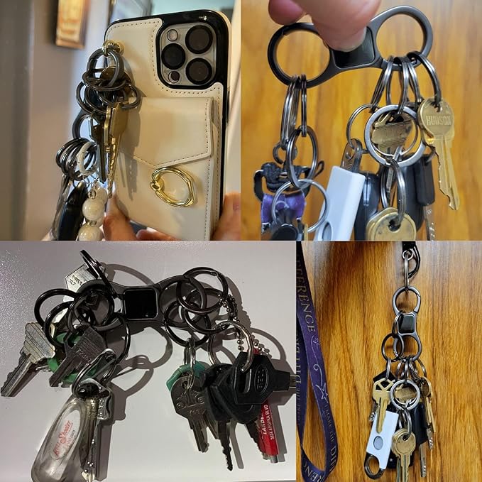 DAYGOS Key Chain - Quick Release Keychain with 8 Key Rings - Heavy Duty Car Keychains Organizer