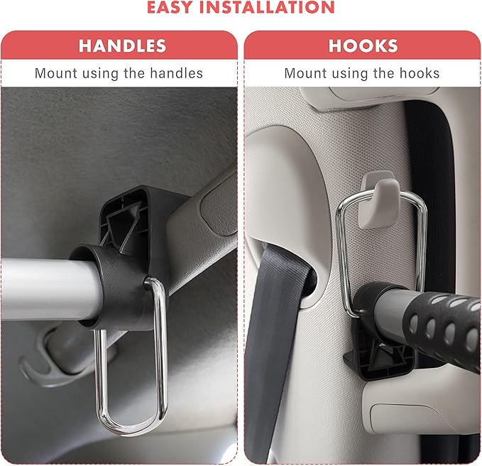 VaygWay Expandable Car Clothes Hanger Bar - Heavy Duty Metal Storage Suit Rod - Hanging Closet Organizer Rack Expandable to 62" - Portable Seat Rack Universal Fit for Van Truck RV SUV