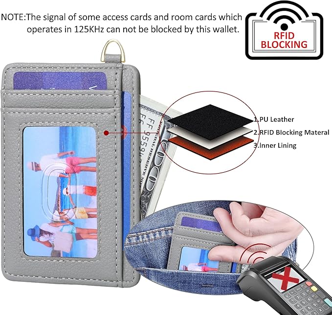 GEEAD Slim Minimalist Front Pocket RFID Blocking Card Holder Wallets for Men & Women