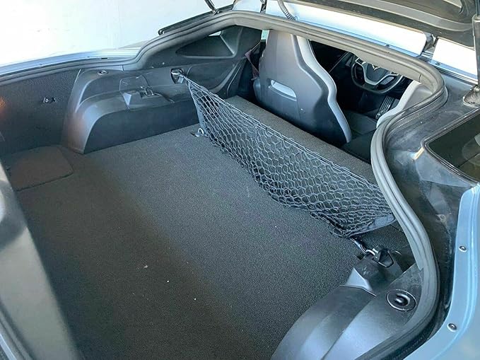 Trunk Organizer Cargo Net for Chevrolet Corvette C7 2014-2019 – Envelope Style Cargo Net for Coupe-Premium Mesh Car Trunk Organizer Vehicle Carrier Storage–Compatible with Corvette C7