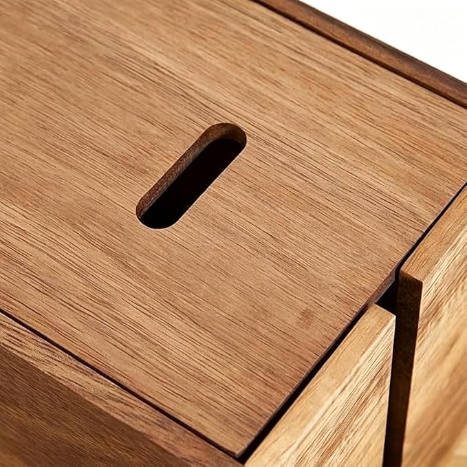 Cord Management Box - Solid Timber Structure, Extension Lead Hideaway Case, Tangles Free Cable Tidying Station, Minimalists Decorative Safety Shell | Desk Tool for Professionals & Students