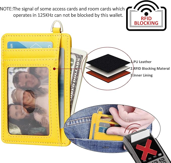 GEEAD Slim Minimalist Front Pocket RFID Blocking Card Holder Wallets for Men & Women