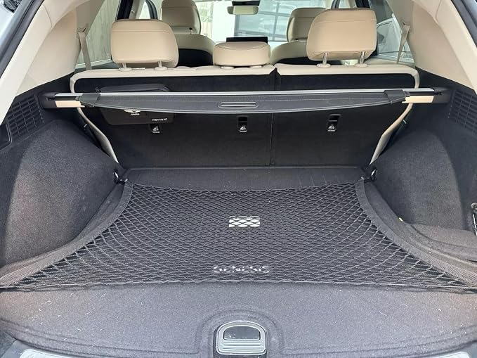 Rear Trunk Organizer Cargo Net for Genesis GV70 2022-2026 – Floor Style Cargo Net for SUV – Premium Mesh Elastic Car Trunk Organizer Vehicle Carrier Storage – Compatible with GV70