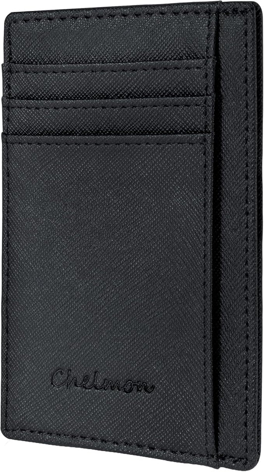 Chelmon Slim Wallet for Men, Minimalist Front Pocket RFID Blocking Credit Card Holder