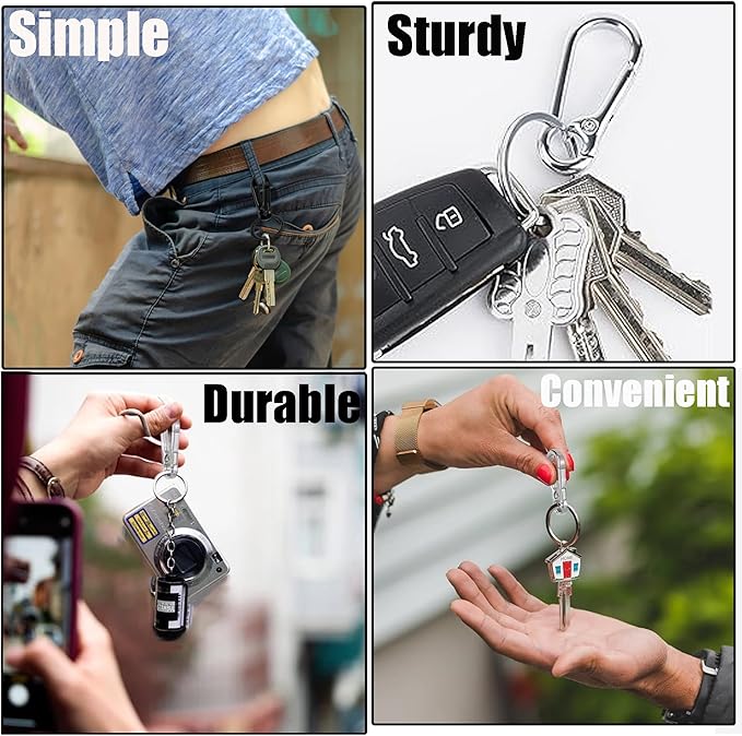 KAGNAL Metal Keychains Keyring Key Chain Ring Clip Holder Organizer for Home Car Keys Key Finder Women Men