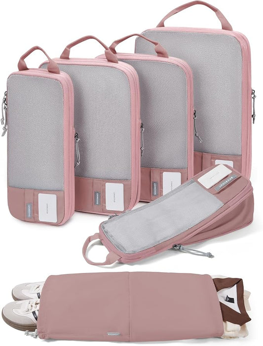 BAGSMART 6 Set /4 Set/2 Set Compression Packing Cubes for Travel, Lightweight Luggage Organizer Bags, Durable Space Saver Bags Travel Essentials