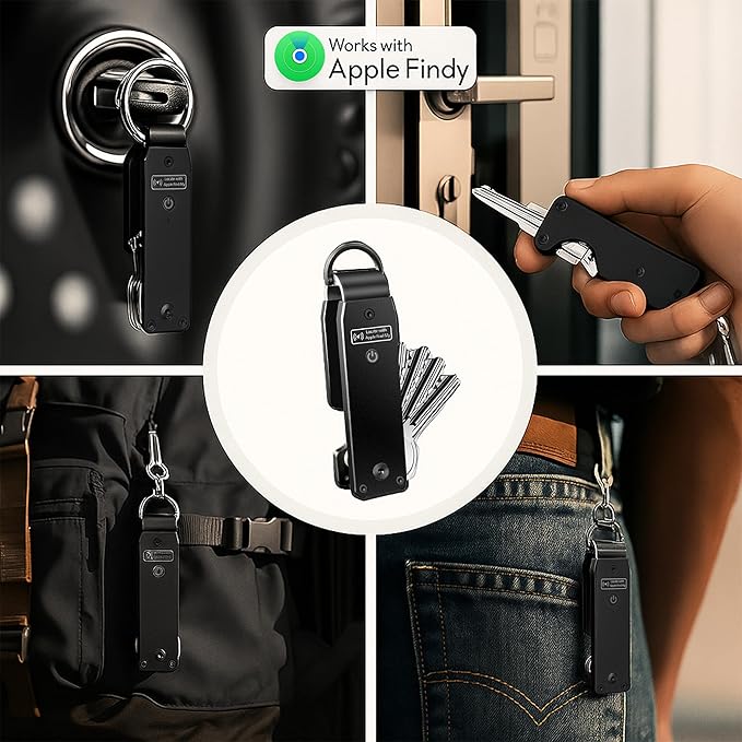 Richboyz Air Keychain for Outdoor Enthusiasts: Lightweight Aluminum GPS Tracker Key Holder for Men & Women
