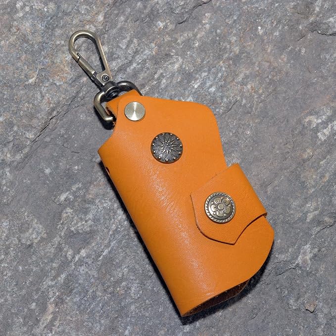 Handmade Leather Key Chain Holder, Leather key case for key storage Car Key Holder Home Door Key Bag