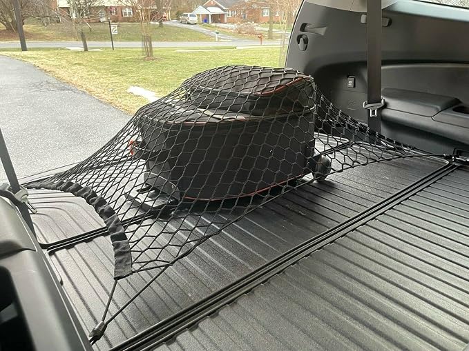 Rear Trunk Organizer Cargo Net for Honda Pilot 2016-2026 – Floor Style Cargo Net for SUV – Premium Mesh Elastic Car Trunk Organizer Vehicle Carrier Storage – Compatible with Pilot