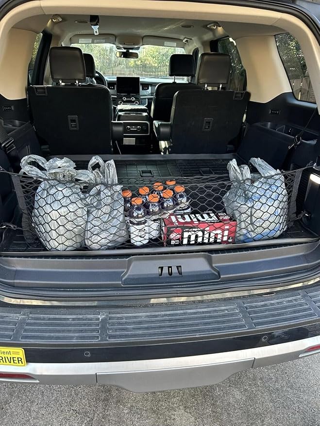 Rear Trunk Organizer Cargo Net for Ford Expedition 2018–2026 – Envelope Style Cargo Net for SUV – Premium Mesh Car Trunk Organizer Vehicle Carrier Storage – Compatible with Expedition