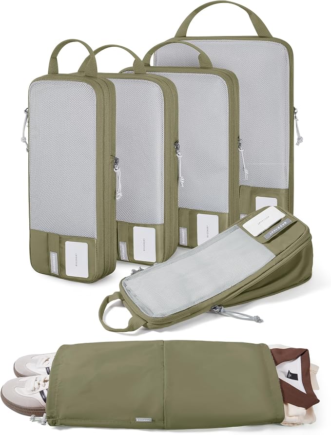 BAGSMART 6 Set /4 Set/2 Set Compression Packing Cubes for Travel, Lightweight Luggage Organizer Bags, Durable Space Saver Bags Travel Essentials