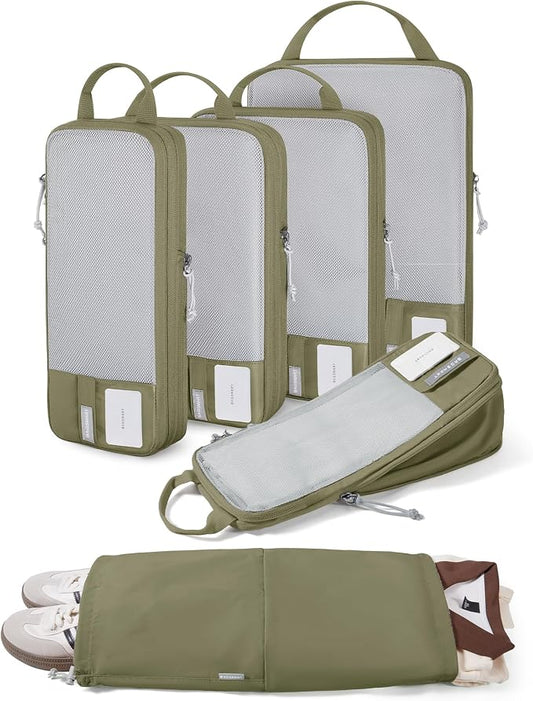 BAGSMART 6 Set /4 Set/2 Set Compression Packing Cubes for Travel, Lightweight Luggage Organizer Bags, Durable Space Saver Bags Travel Essentials