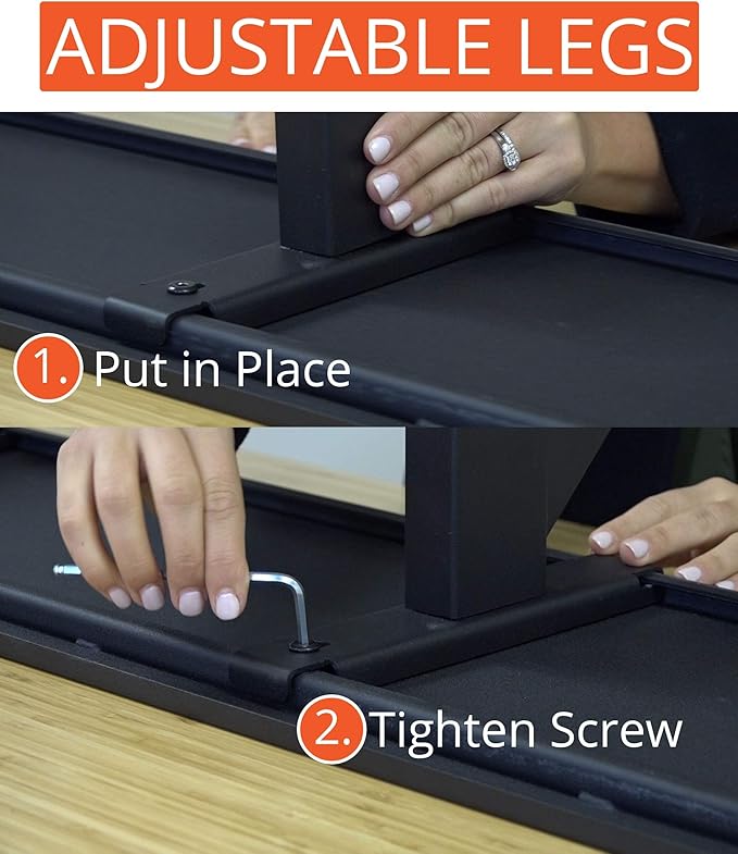 Stand Up Desk Store Clamp-On Adjustable Height Desk Shelf Monitor Stand (48" Wide)