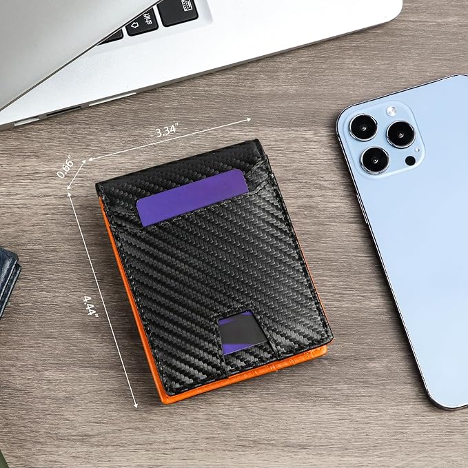 SENDEFN Wallet for Men RFID Blocking Bifold Leather Credit Card Holder