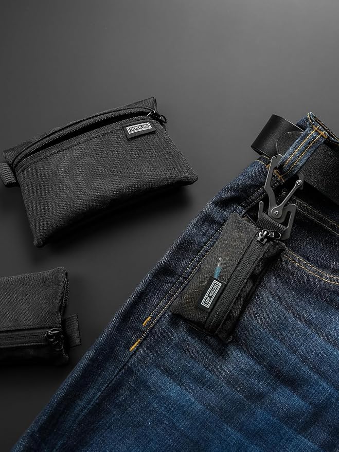TACTICAL_GEEK Storage A5 EDC Storage Pouch Set, Molle EDC Gadget Pouch, Multi-Functional Utility Small Tool Pocket, Small Organizer for Daily Carry (Transparent Black)