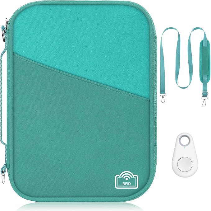 EcoVision Family Passport Holder for Travel with RFID Blocking, Traveling Essentials Organizer Pouch Bag, Light Passport Wallet for Travel Must Haves Accessories for Women Men