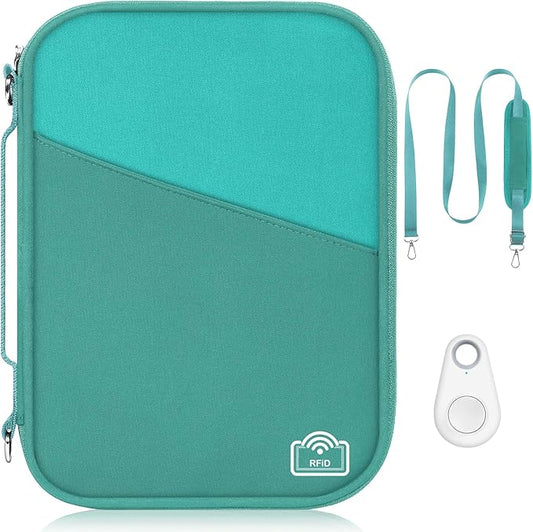 EcoVision Family Passport Holder for Travel with RFID Blocking, Traveling Essentials Organizer Pouch Bag, Light Passport Wallet for Travel Must Haves Accessories for Women Men