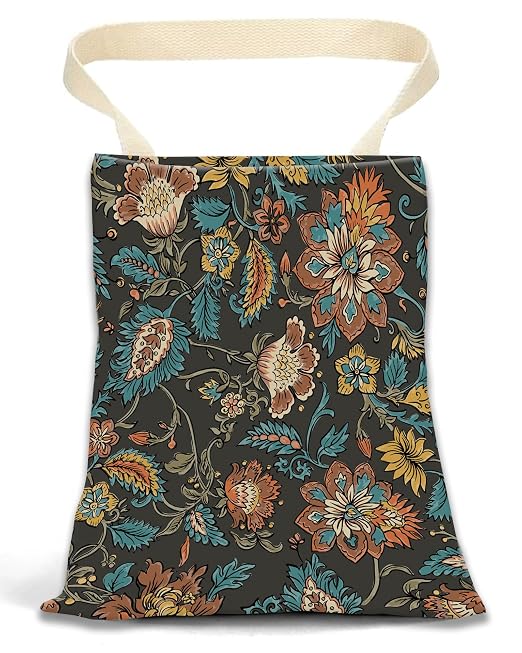 Car Garbage Can, Car Trash Bag, Car Garbage Bag, Hanging Car Trash Can for Car Accessories, Vehicle, Travelling, Camping, Cute Car Back Seat Organizer, Boho Paisley