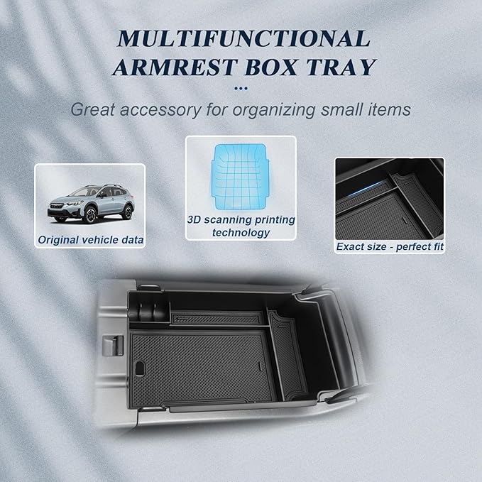 BIBIBO for 2024-2026 Subaru Crosstrek Center Console Organizer 2023 2024+ Subaru Crosstrek& 2024+ Subaru Impreza Console Tray 2023 Crosstrek Insert Glove Pallet Organizer Crosstrek/Impreza Coin Box