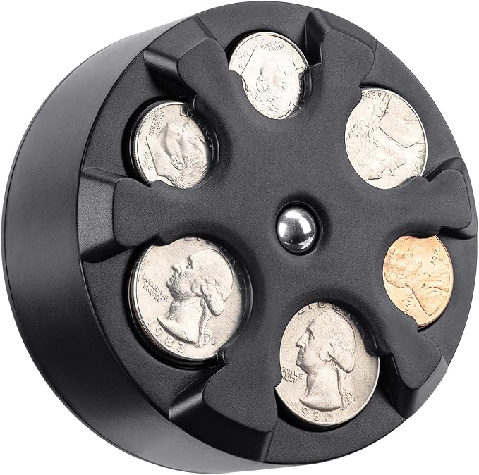 JOYTUTUS Universal Coin Holder, Large Capacity Coin Holder for Car, Portable Car Change Holder Coin Organizer, Car Trucks Accessories, Coin Sorter for Car & Wallet & Pocket