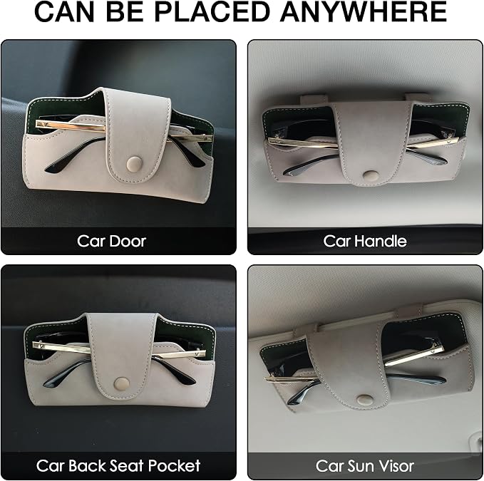 Sunglass Holder for Car Visor Glasses Case Non-Slip Clip Universal for Sunglasses Eyeglasses Car Interior Accessory
