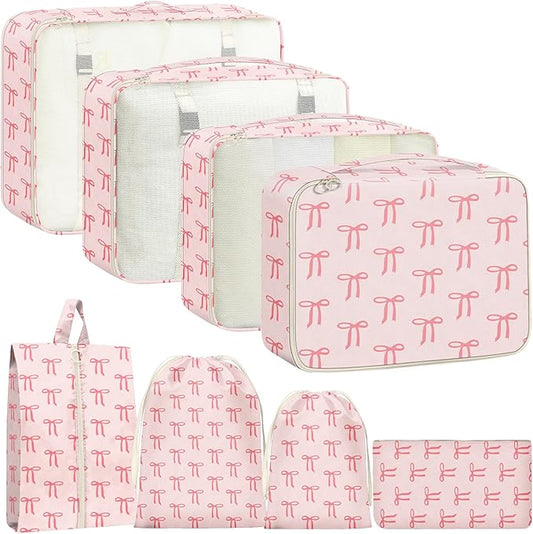 8 Set Packing Cubes for Travel Suitcase Organizer Bags Luggage Packing Cubes Set Travel Essentials Accessories Gifts for Women