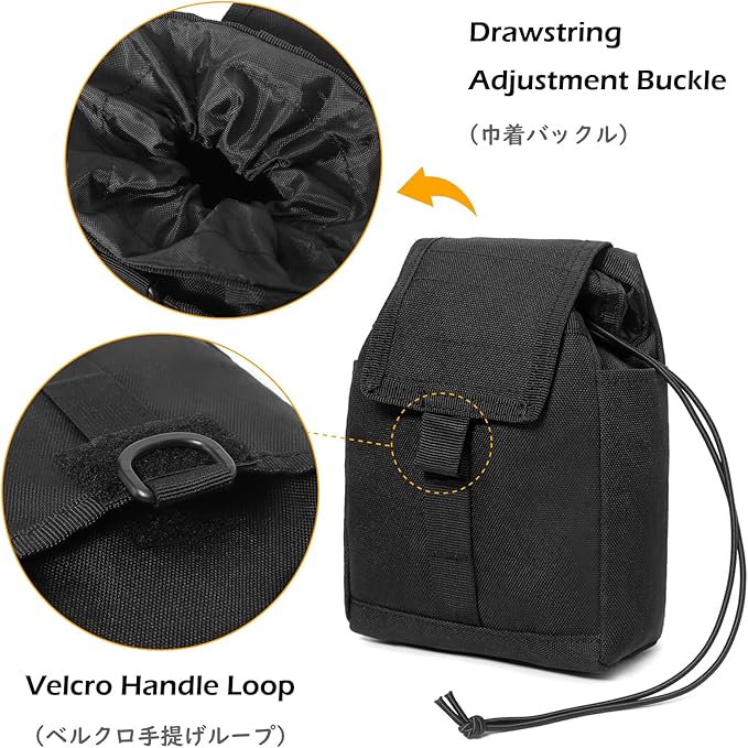 TRIWONDER Tactical Cigarette Pouch Molle Small Military Bag Battery Cigarette Case EDC Utility Card Holder Lighter Slot Mini Cigar Waist Pack