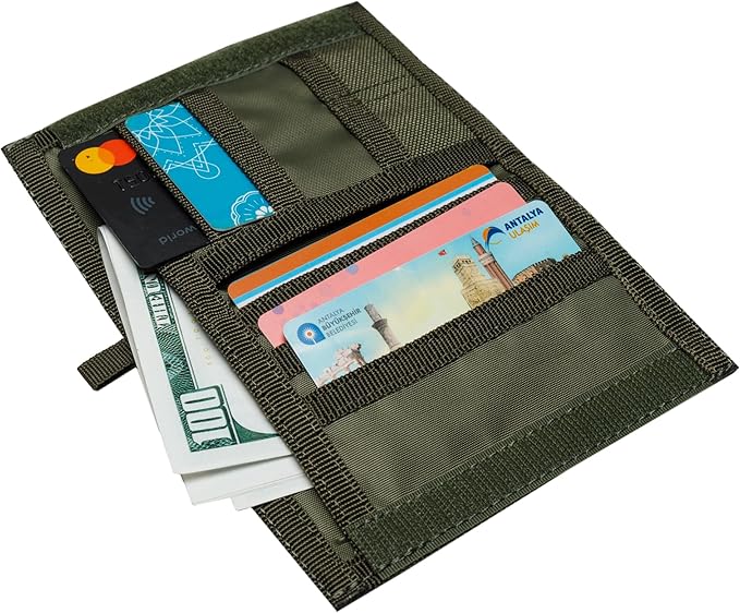 Chameleon Bifold Mens Nylon Wallet-Military Tactical Men Wallet- Canvas Thin Front Pocket Travel Bi-Fold Wallet-Best Nylon Travel Pouch