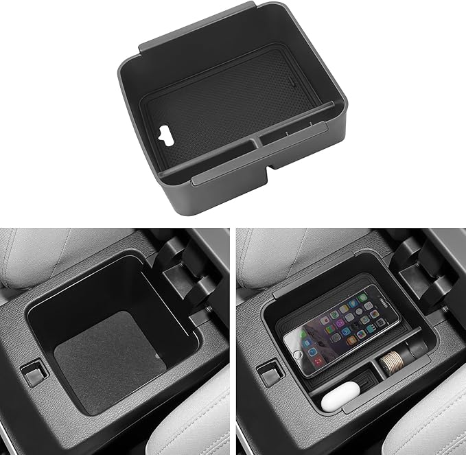 YOJOJOCO Center Console Organizer Compatible with Mitsubishi 2022-2026 Outlander Accessories (NOT for Outlander Sport) Black ABS Plastic Material Armrest Secondary Storage Box