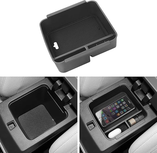 YOJOJOCO Center Console Organizer Compatible with Mitsubishi 2022-2026 Outlander Accessories (NOT for Outlander Sport) Black ABS Plastic Material Armrest Secondary Storage Box